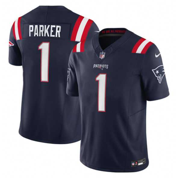 Men & Women & Youth New England Patriots #1 DeVante Parker Navy 2023 F.U.S.E. Vapor Limited Jersey->new england patriots->NFL Jersey